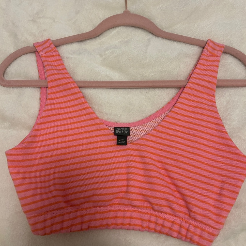 Wild Fable Pink and Orange Crop Top